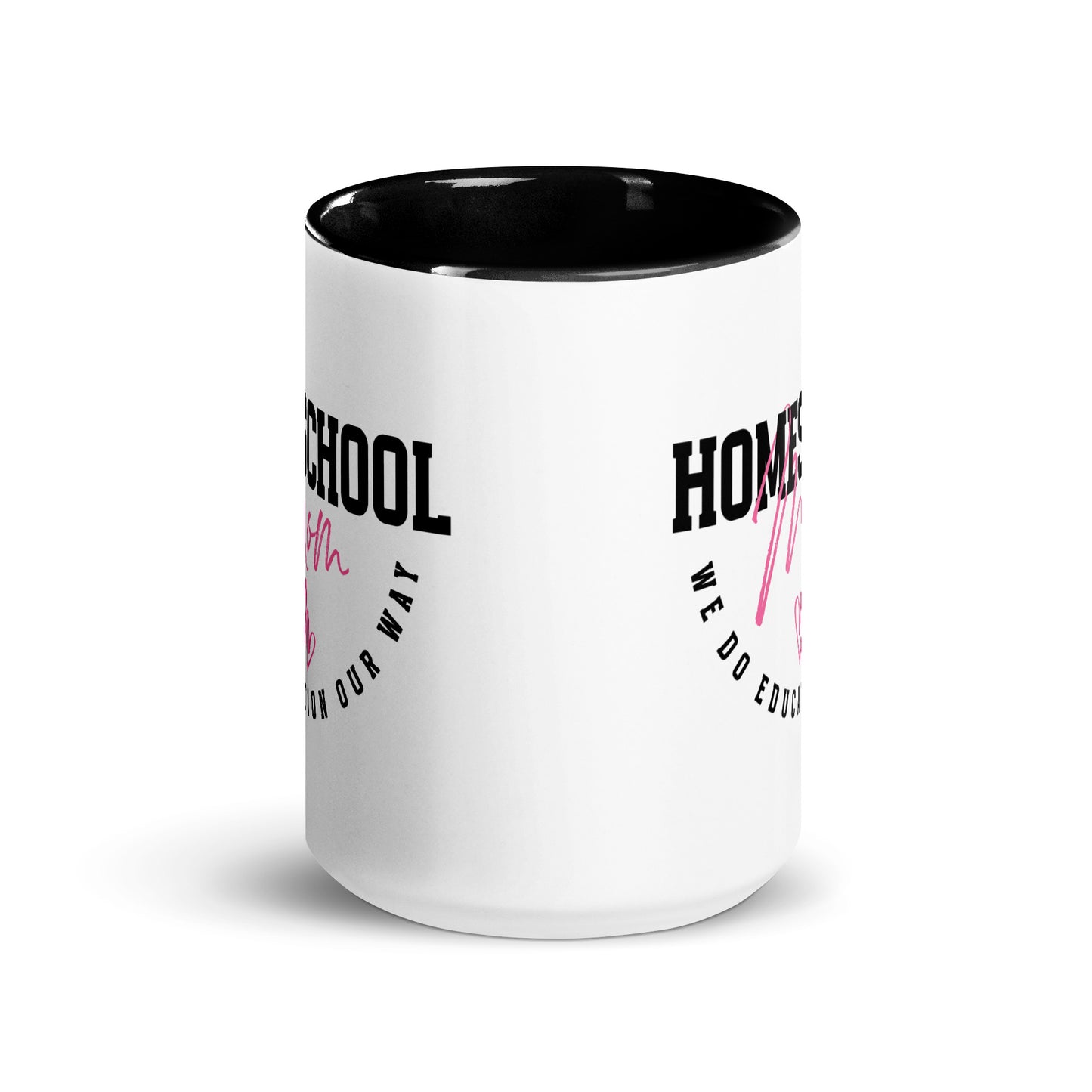 'Homeschool Mom' 15oz white mug with black handle