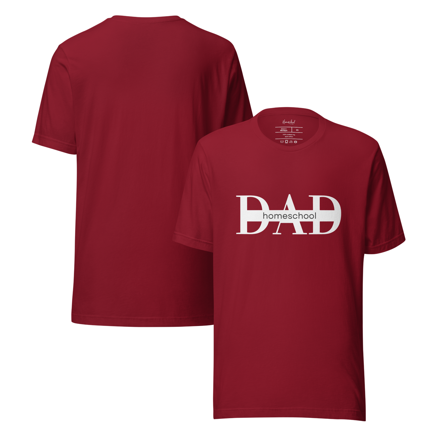 Cardinal red 'Homeschool Dad' t-shirt