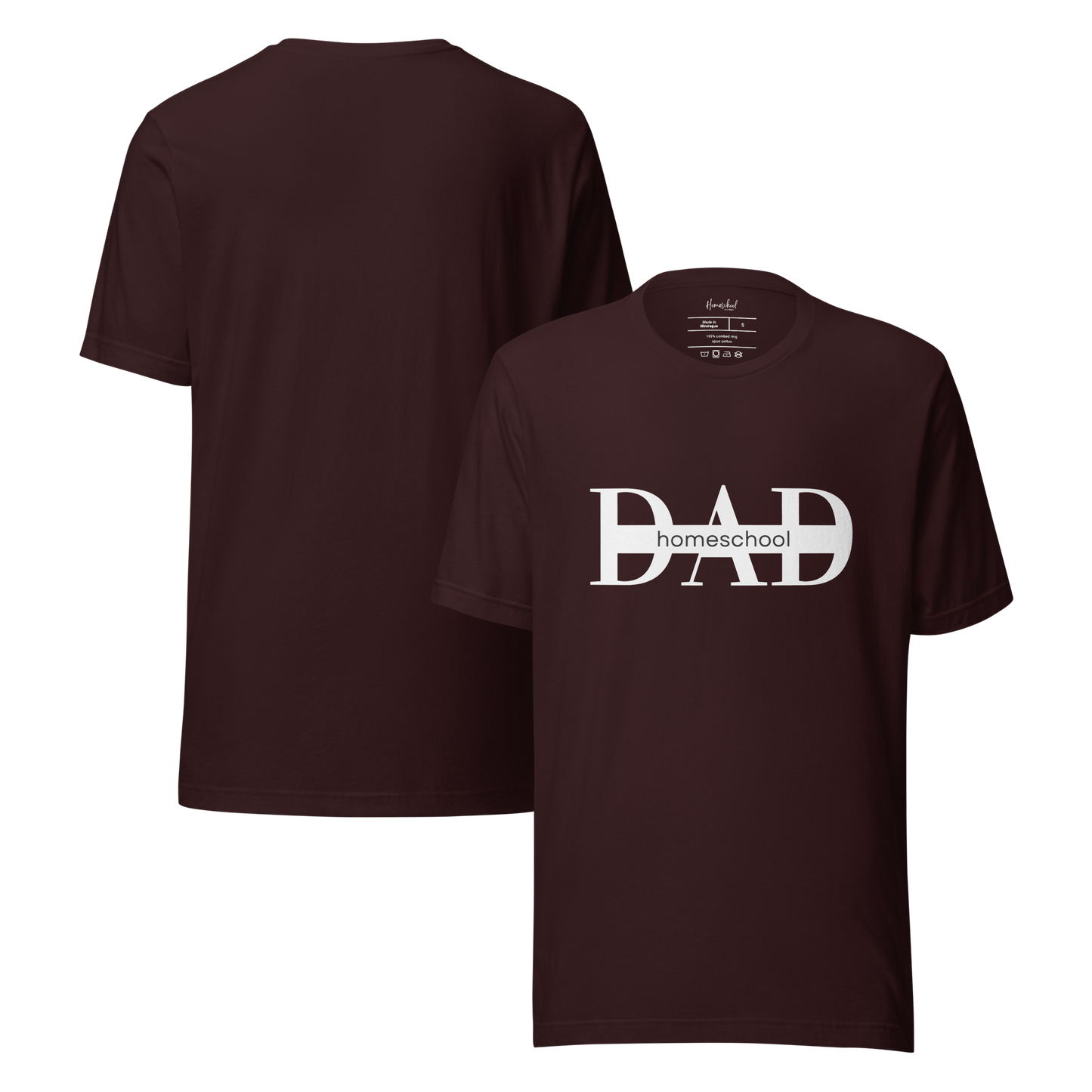 Oxblood black 'Homeschool Dad' t-shirt
