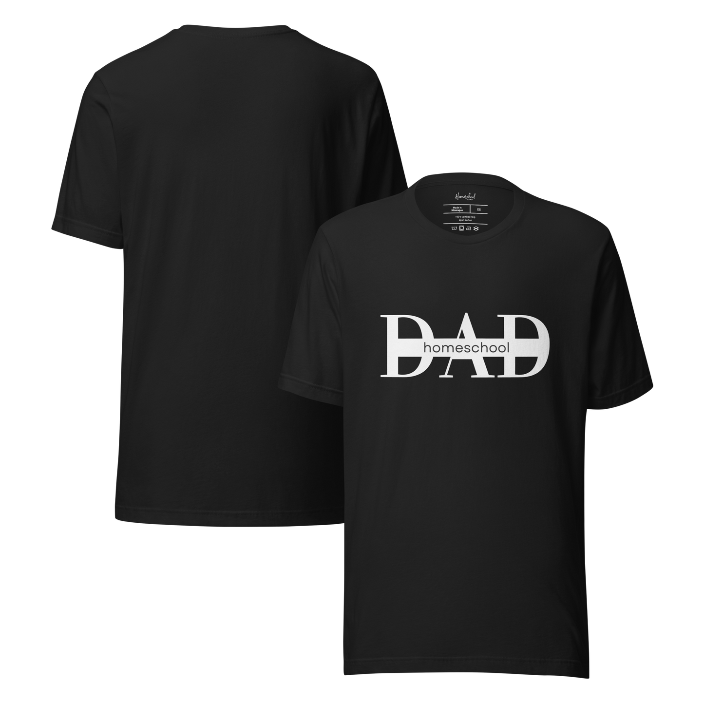 Vintage black 'Homeschool Dad' t-shirt