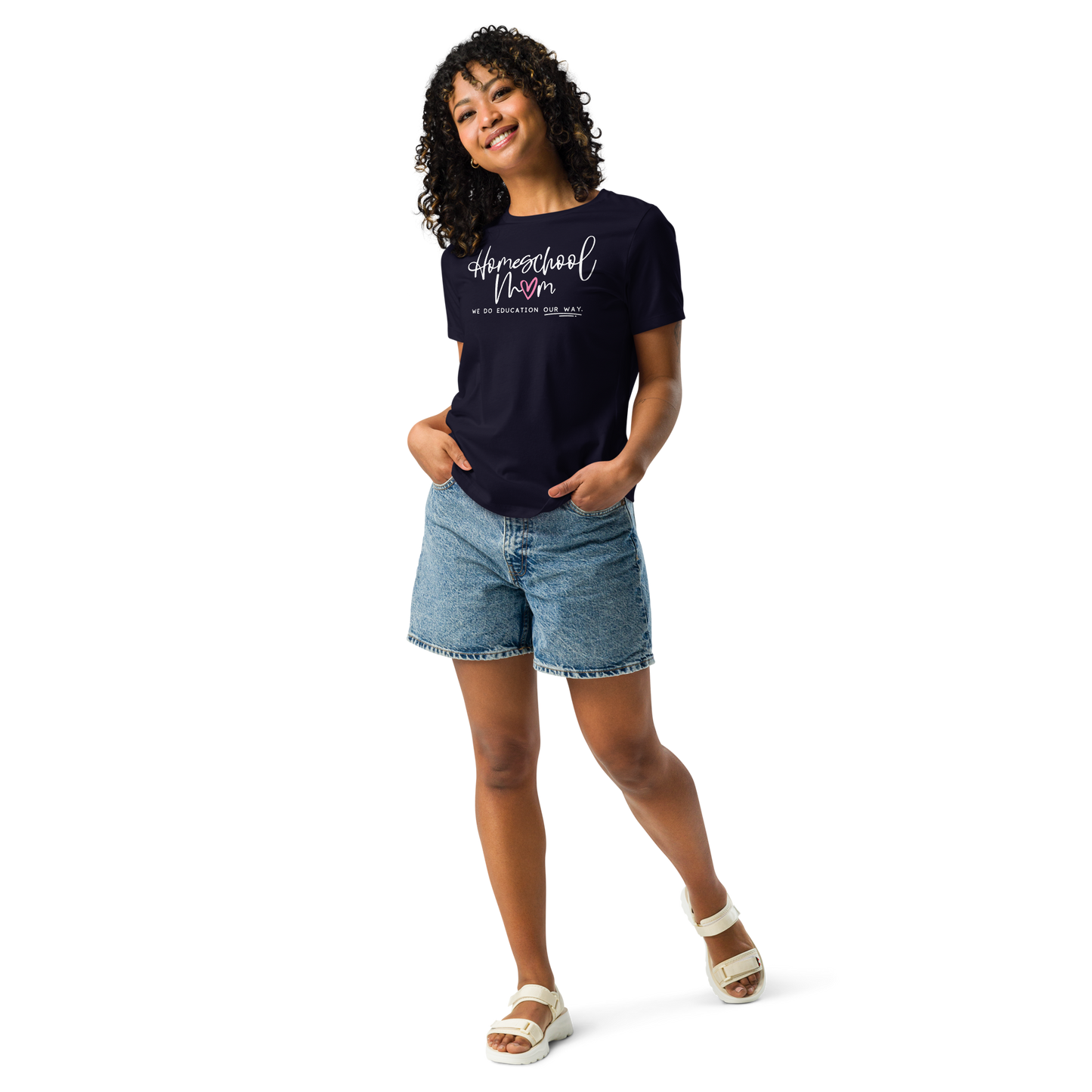 Women’s relaxed fit 'Homeschool Mom' tshirt (front)