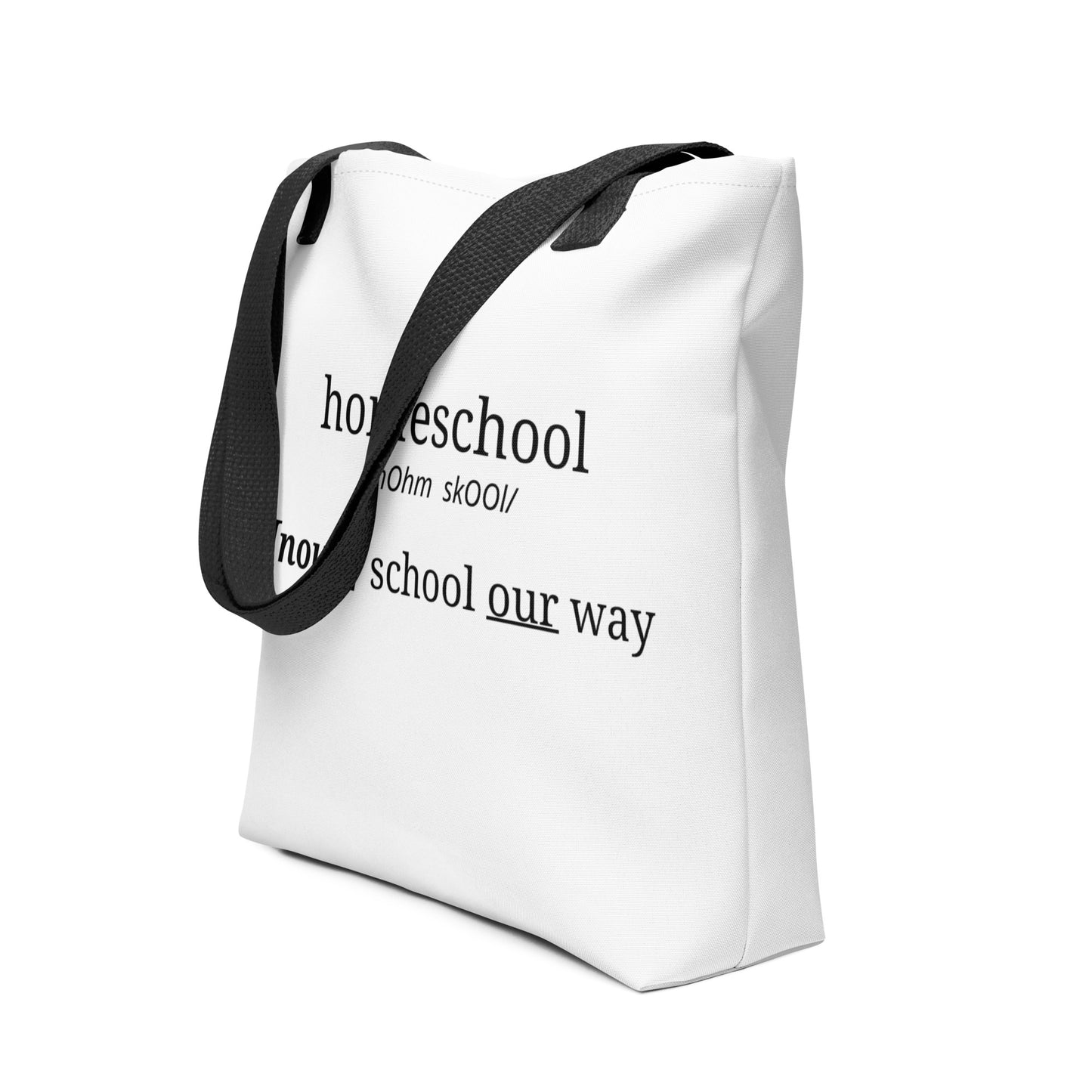 Large Tote Bag | Homeschool. School our way.