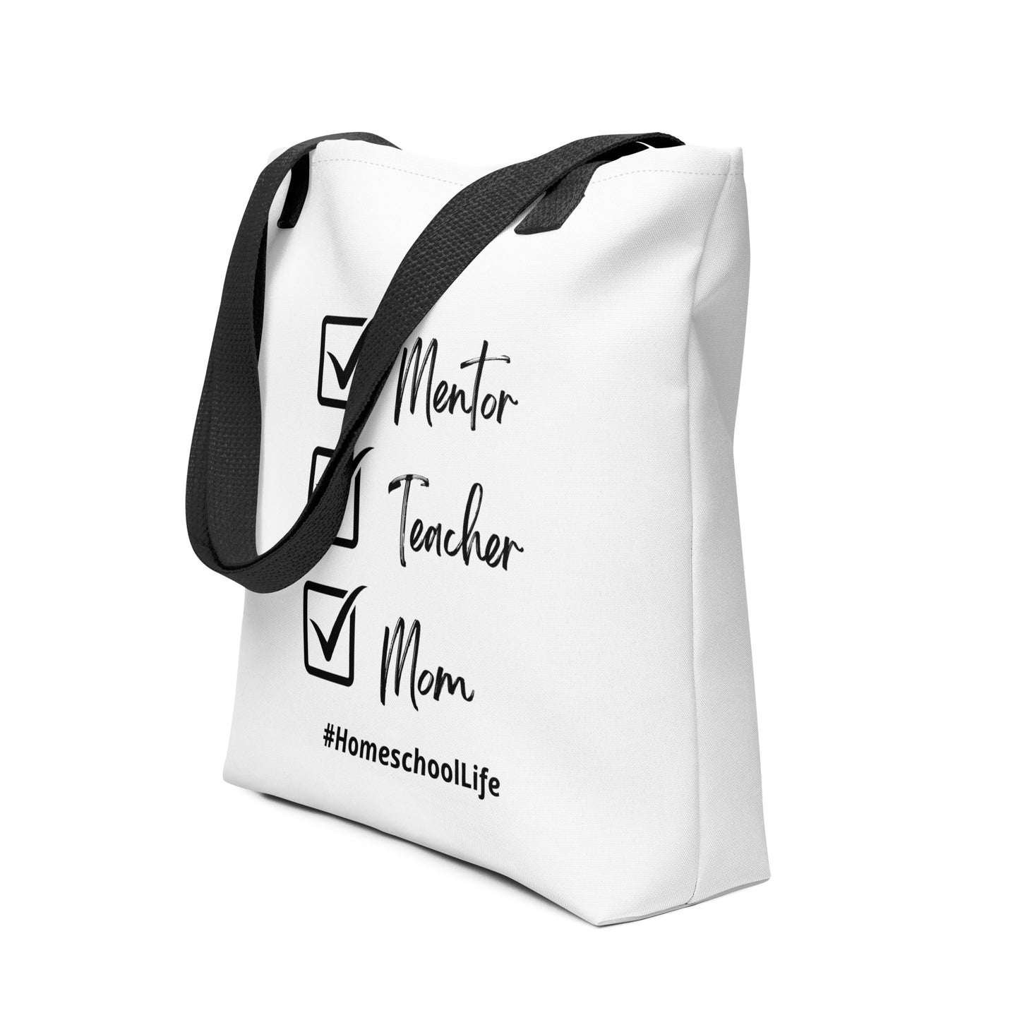 Large Tote Bag | Mentor. Teacher. Mom. Homeschool Life