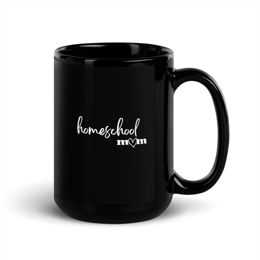 Black Glossy Mug | Homeschool Mom