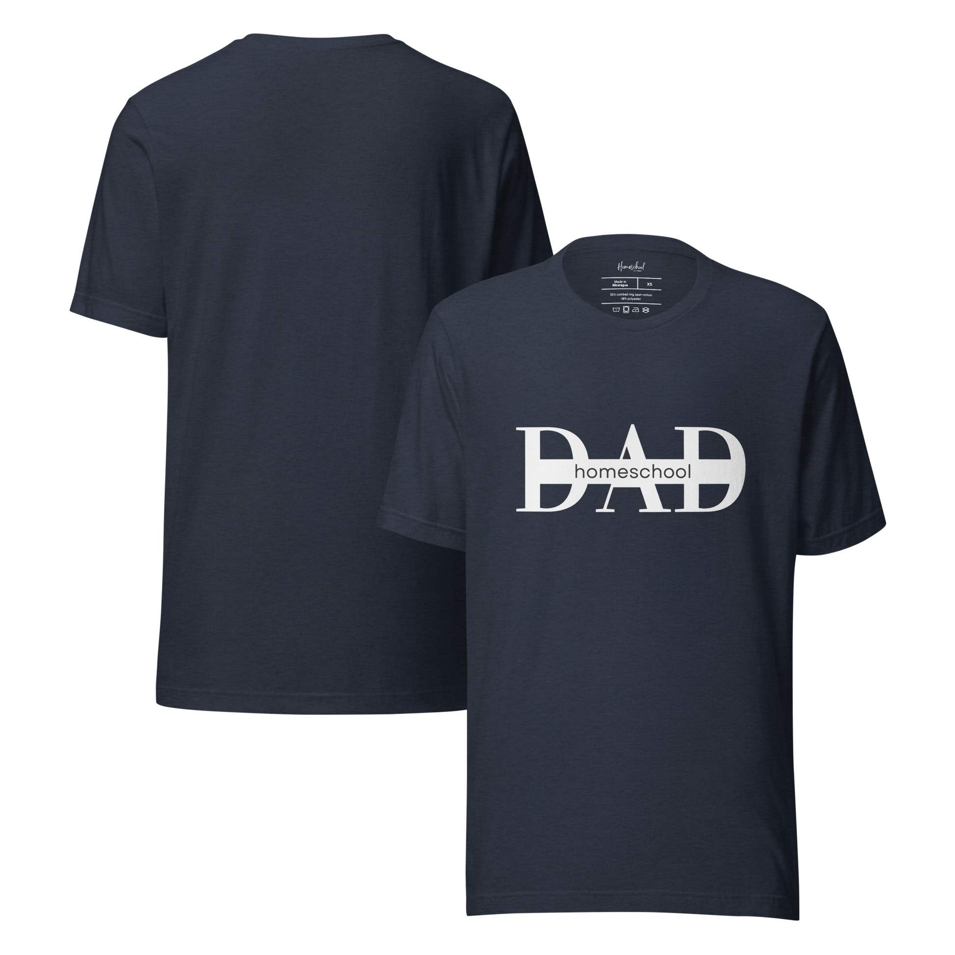 Heather navy 'Homeschool Dad' t-shirt