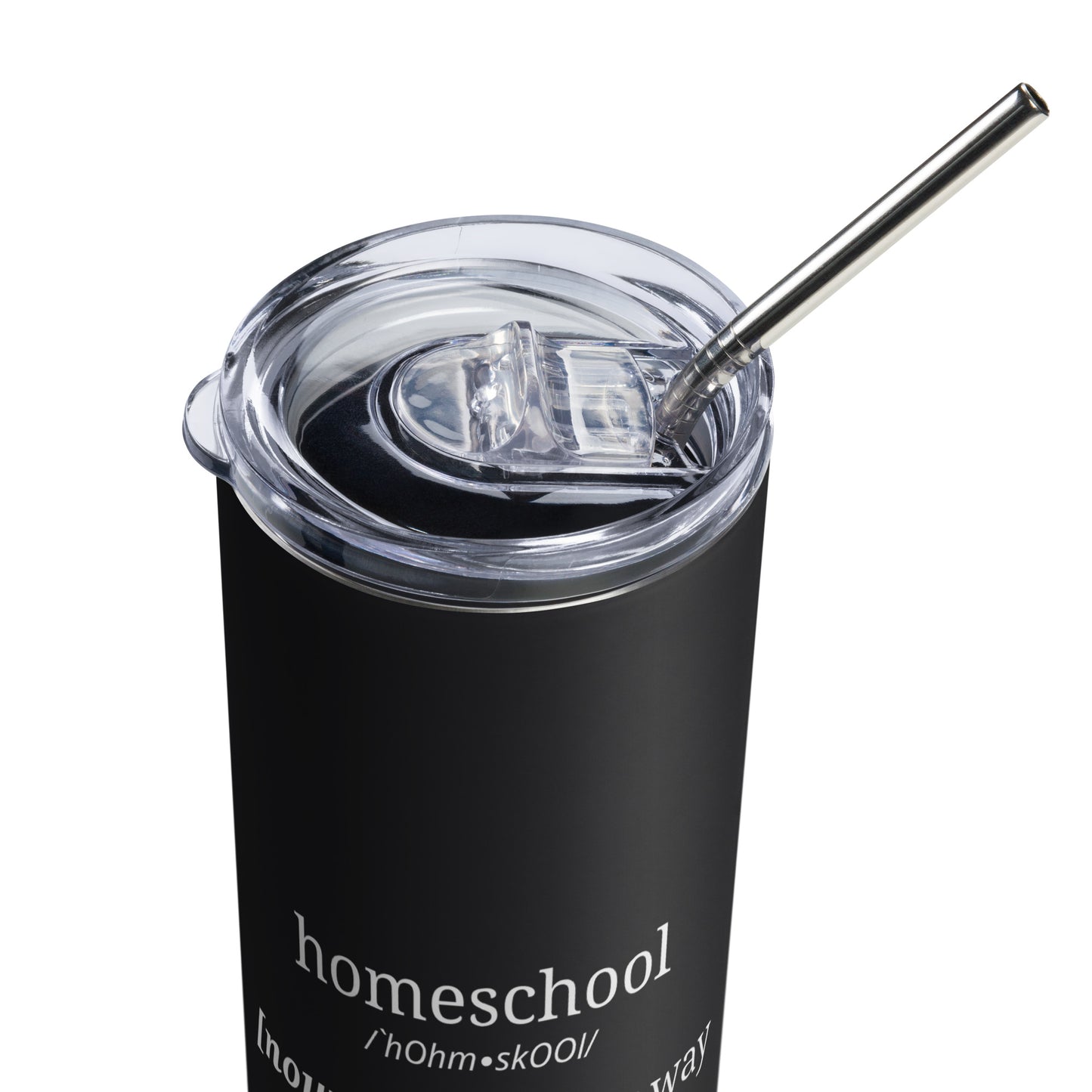 Black Stainless Steel Tumbler | Homeschool. School your way.