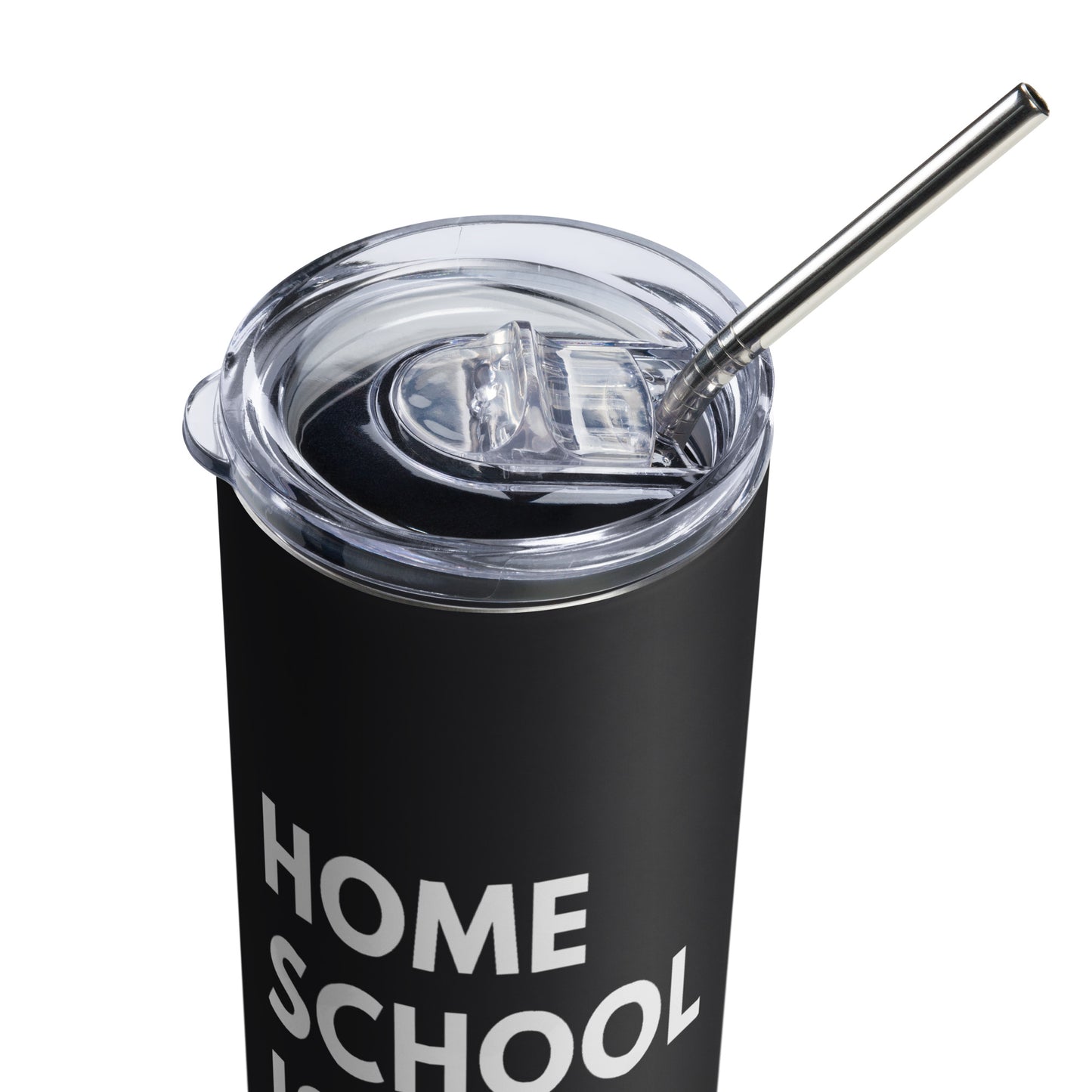 Black Stainless Steel Tumbler | Homeschool Is Dope