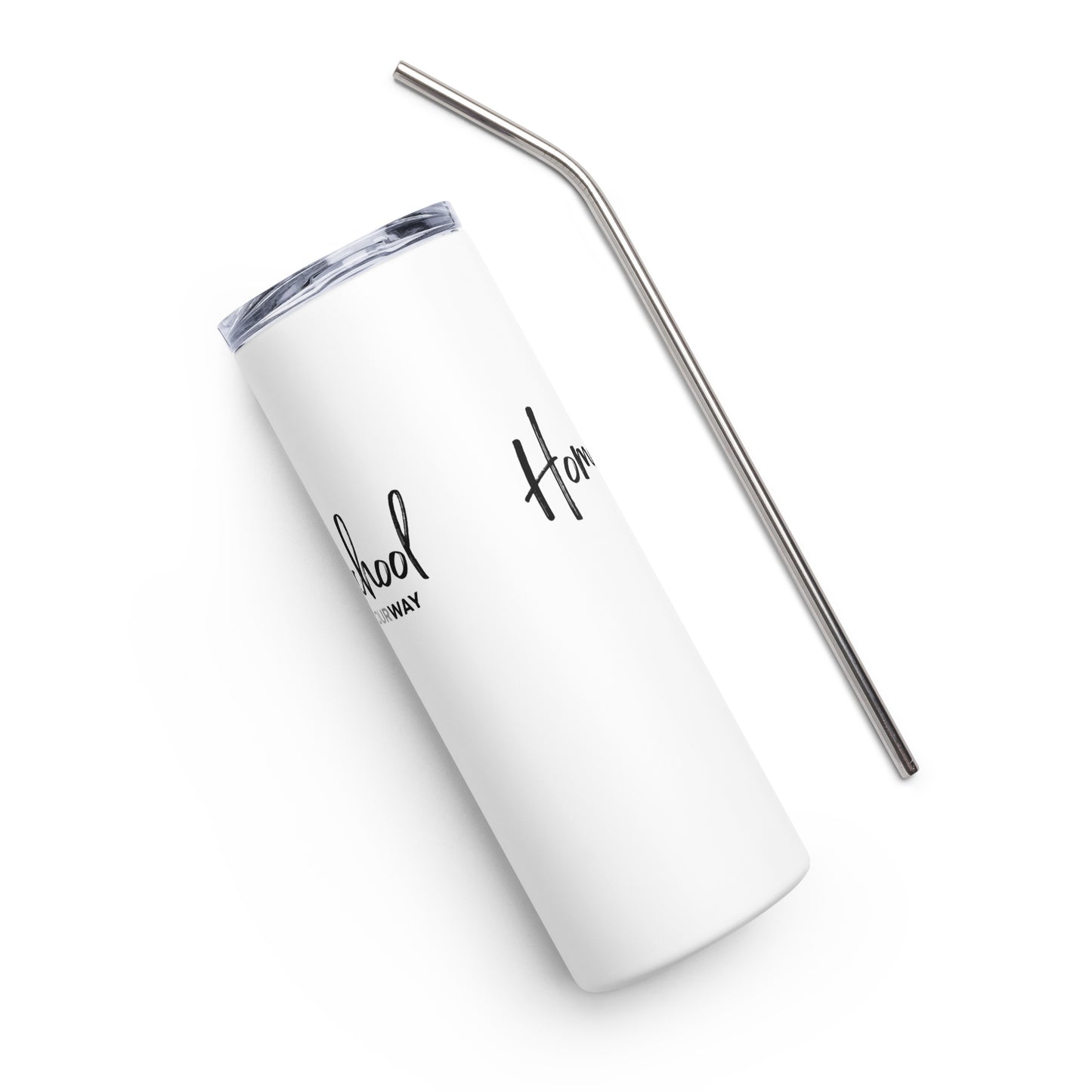 White Stainless Steel Tumbler | Homeschool Our Way