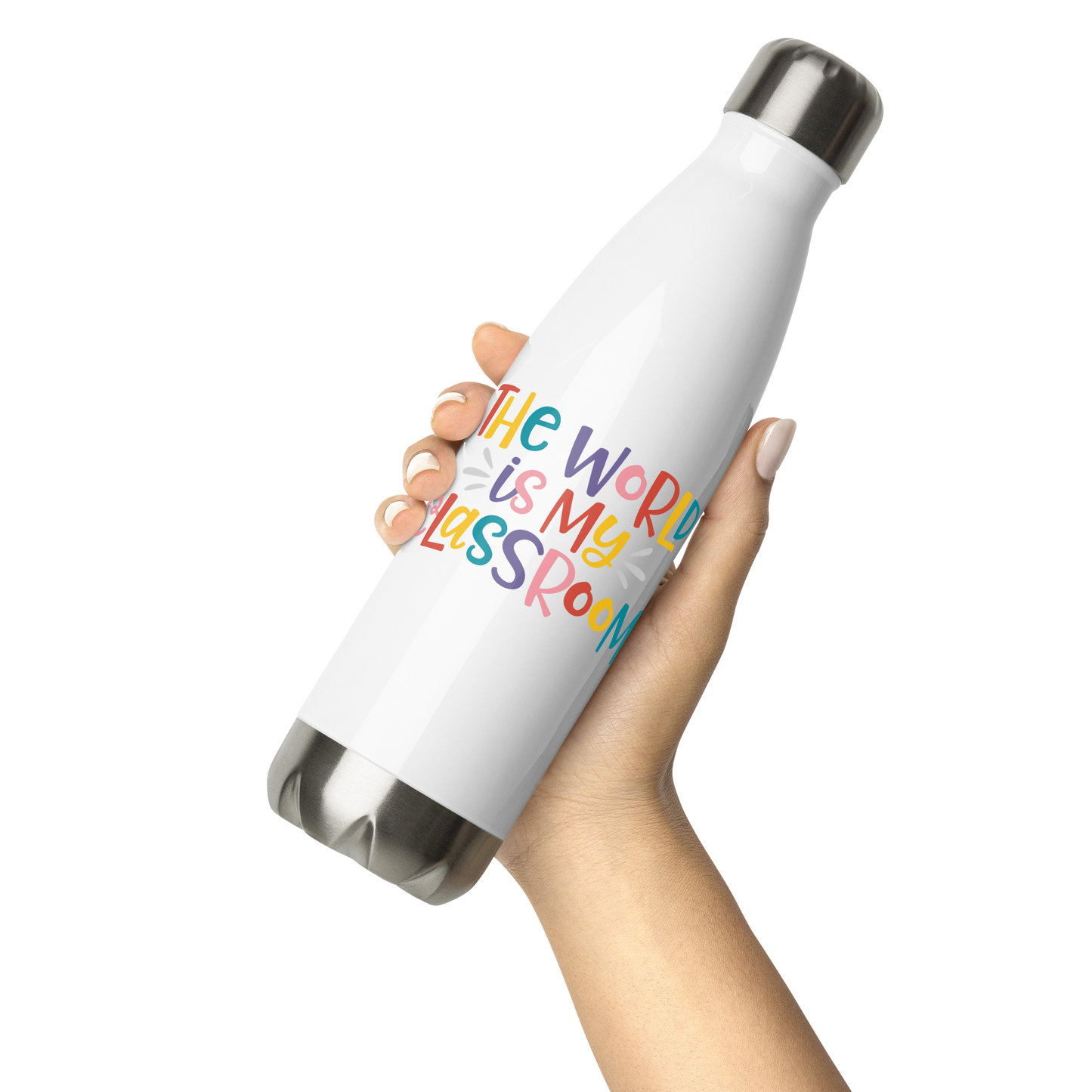 The World Is My Classroom | Stainless Steel Water Bottle