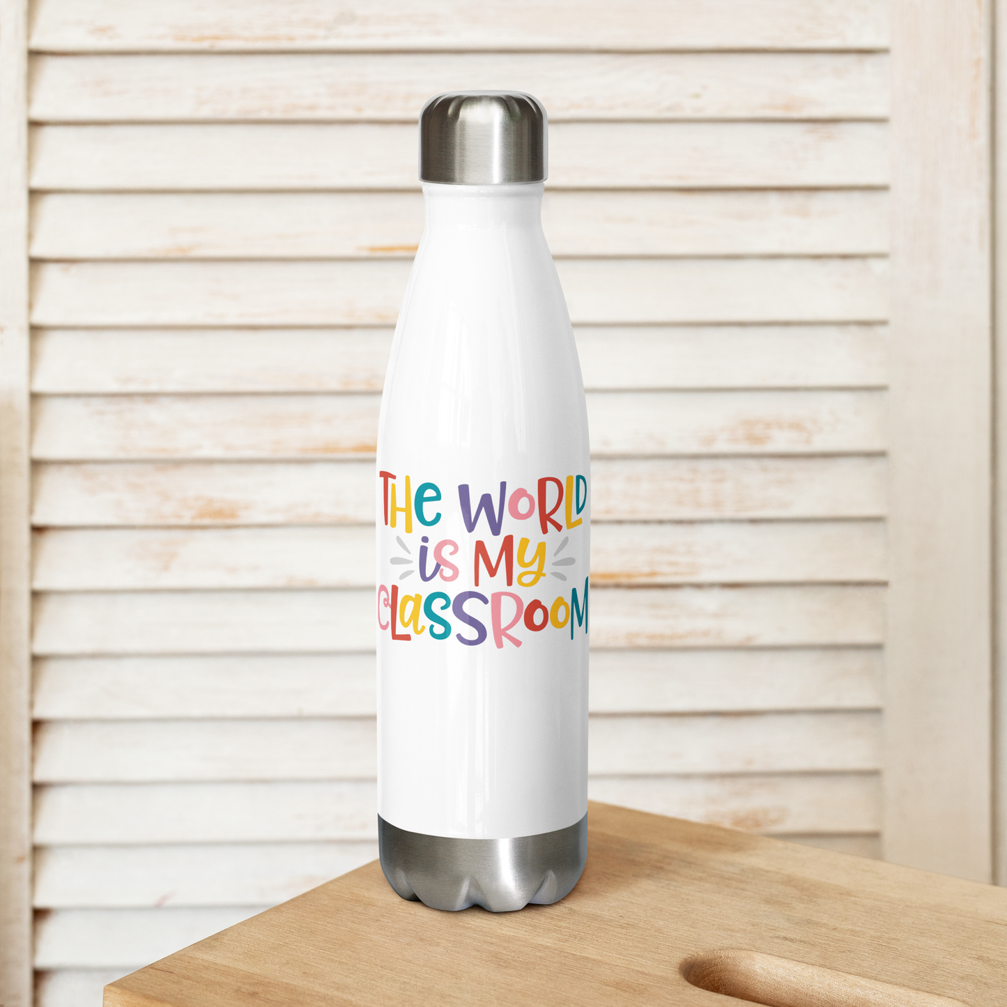 The World Is My Classroom | Stainless Steel Water Bottle