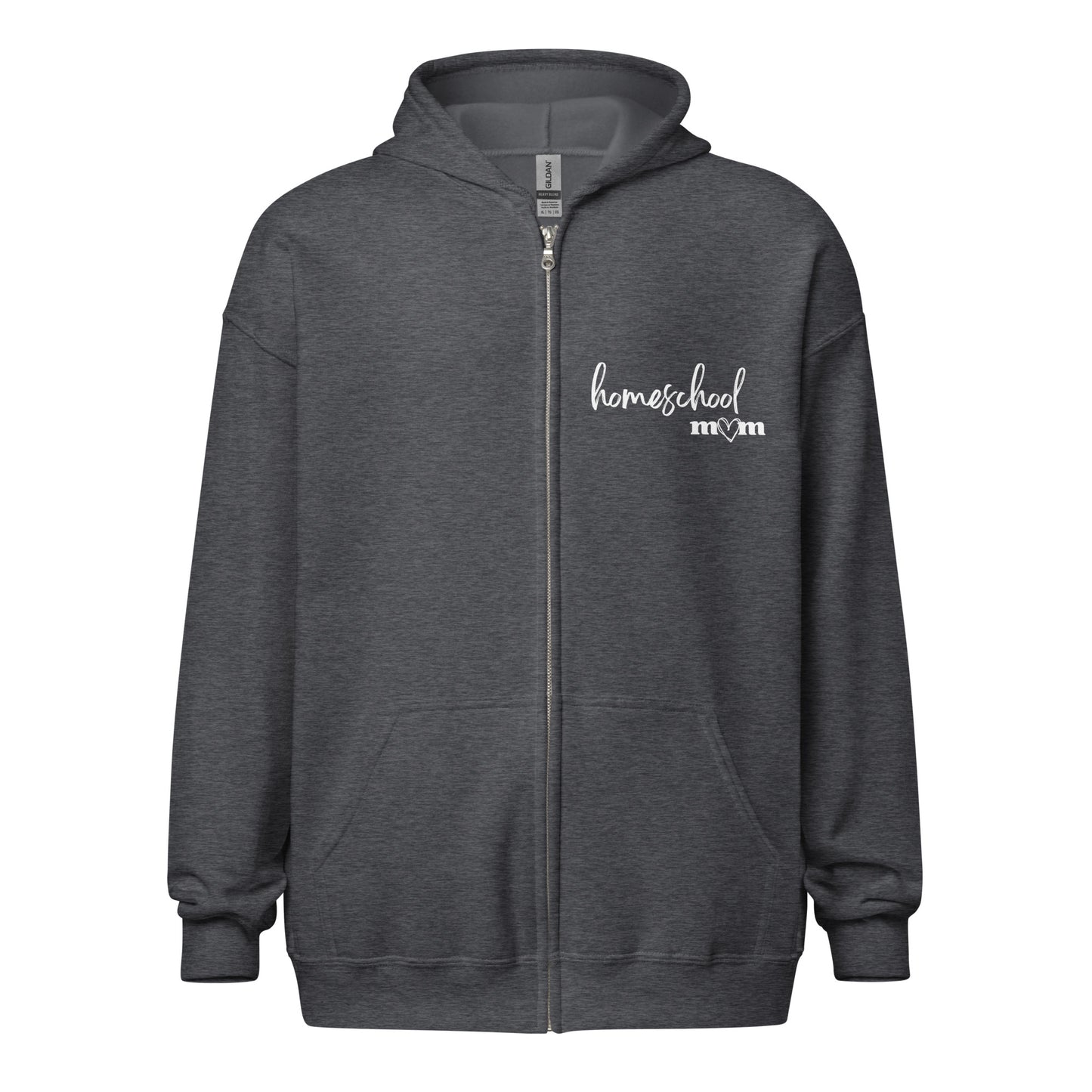 Gray Zipper Hoodie | Homeschool Mom | Unisex