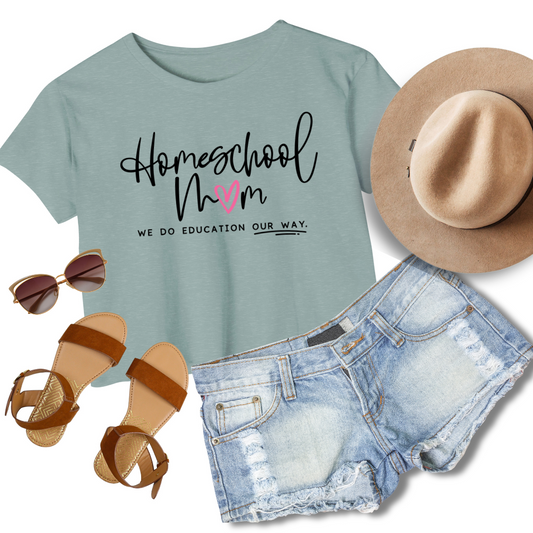 Women's 'Homeschool Mom' cropped t-shirt