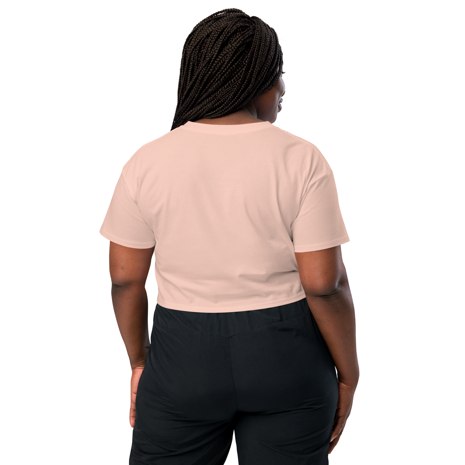 Women's pale pink 'Homeschool Mom' cropped t-shirt